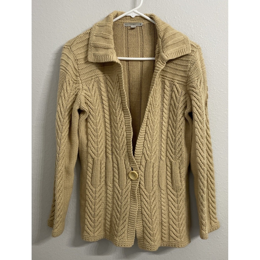 Cutter & Buck‎ Button Up Beige Cardigan Sweater Women's Size X-Large